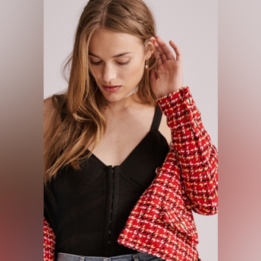 Anthropologie corseted sweater tank